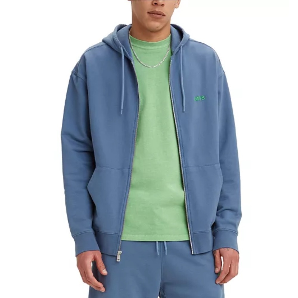 LEVI'S Men's Seasonal Zip Up Long Sleeve Relaxed Fit Hoodie Sweatshirt Size 2XL